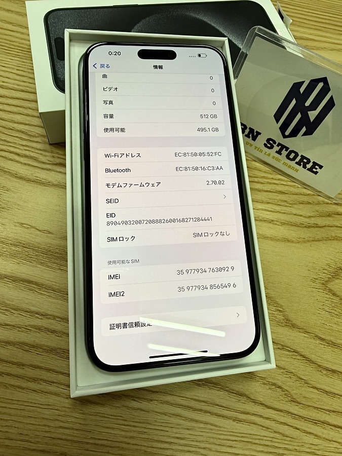 Iphone 15 Pro max 512GB like new 98.5% 30929 Iphone 15 Pro max 512GB like new 98.5% 30929