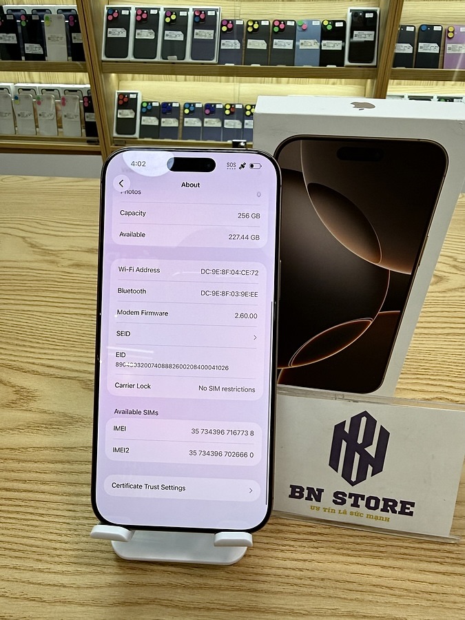 Iphone 16 Pro Max 256GB Like New 98.5% 67738 Iphone 16 Pro Max 256GB Like New 98.5% 67738