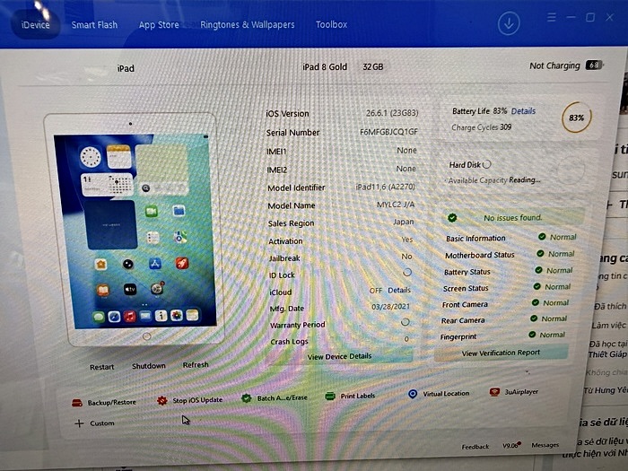 Ipad Gen 8 2020 10.2in 32GB Like New 98.5% CQ1GF Ipad Gen 8 2020 10.2in 32GB Like New 98.5% CQ1GF