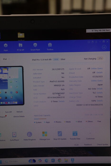 Ipad Pro M2 2022 12.9in 128GB like new 98%. WYWLP Ipad Pro M2 2022 12.9in 128GB like new 98%. WYWLP